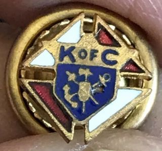 Vintage K Of C Knights Of Columbus Screw Back Lapel Pin