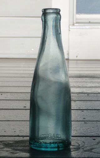 Aqua - Blue Straight Sided COCA - COLA Soda Bottle - PORTLAND,  ME - (Maine) - Tooled Top 3
