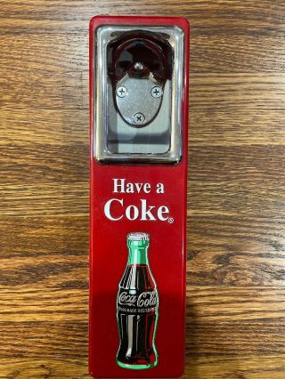 Coca - Cola Bottle Opener Cap Catcher Wall Mount 1997 “have A Coke” 10” X 3” X 2”