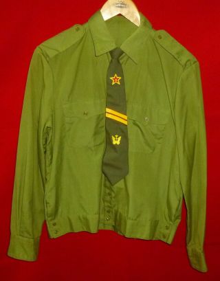 Russian Soviet Army Soldier Uniform Shirt,  Tie Size 50 - 52 Ussr