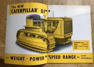 1940s D7 Caterpillar Diesel Tractor Brochure -,  Vintage,  Shape