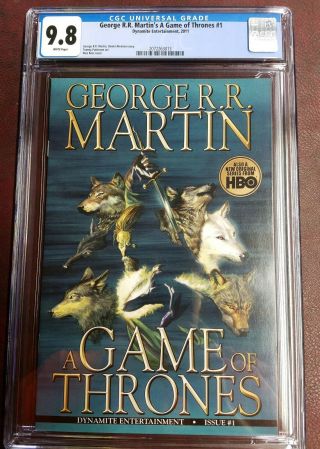 A Game Of Thrones 1 (2011) George R.  R.  Martin 1st Print Dynamite Cgc 9.  8 Comic