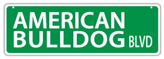 Plastic Street Signs: American Bulldog Blvd (bull Dog) | Dogs,  Gifts