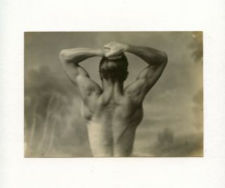 13 Vintage Photo Nude Back Physique Beefcake Muscle Man 1926 Snapshot Gay