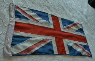 Charming Ww2 Era Panel Stitched British Vintage Union Jack Flag Old