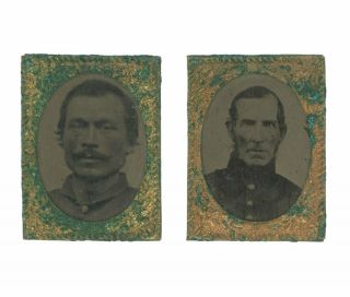 Civil War Gem - Size Tintypes Of Union Soldiers
