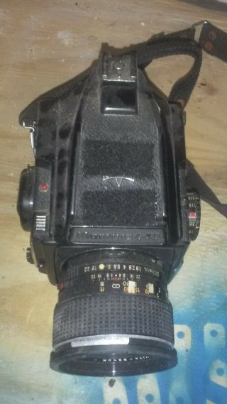 old vintage mamiya 645 1000s camera sekor 1:1.  9 80mm 22604 lens 3