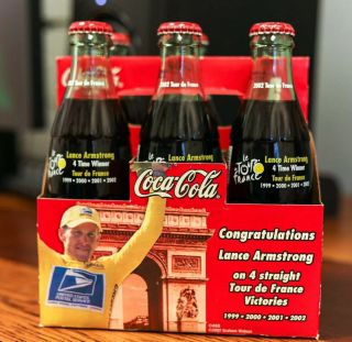 Lance Armstrong Coca Cola Bottles Tour De France 2002