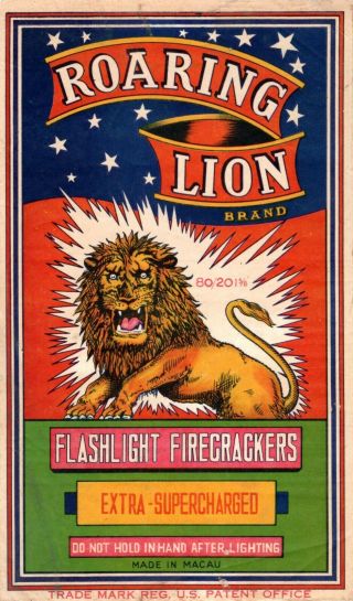 Roaring Lion Brand Firecracker Brick Label,  C2,  80/20 