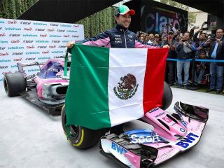 Checo Perez Cota Formula 1 F1 Mexico Mex Bandera 3x5 " Mx Mexican Flag Brass Mex