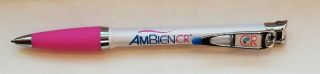 Rare Metal Ambien Cr Ink Pen Flipable Stylus Drug Rep Pharmaceutical