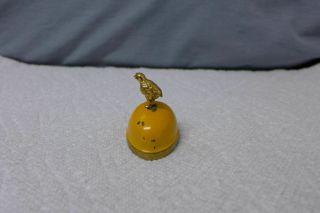 Sewing Vintage Brass windup Figural Tape Measure Chick on Egg 2