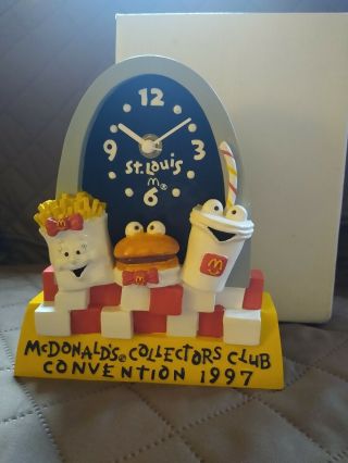 Rich Seidelman Signed Mcdonalds Collectors Club Convention Clock 1997