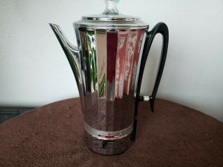 Vintage Ge Art Deco Coffee Percolator Pot General Electric Model 15p50 10 Cup