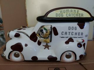 Dog Catcher Cookie Jar By Henry Cavanagh Large Detailed Unique Retired