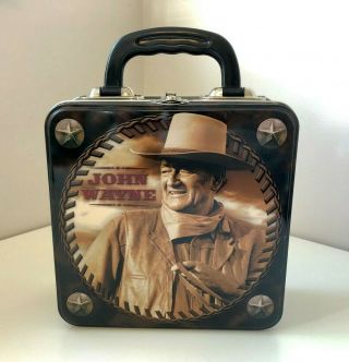 Retro John Wayne The Duke Lunch Box - Vandor Tin Tote - Cowboy Theme Collectable