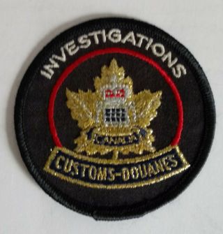 Commemorative Patch: Canada Customs Investigations