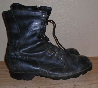 Vtg 80s 1989 Us Army Jungle Boots Combat 8.  5 R Military Vietnam Style