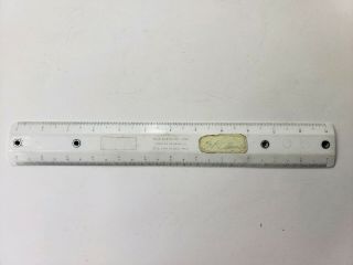 Vintage Charles Bruning And Company Drafting Machine Ruler Full Half