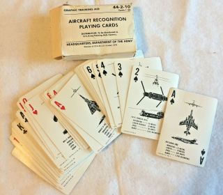Post - Vietnam Era Aircraft Recognition Playing Cards Issued To Military