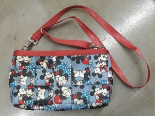 Disney Harveys Seatbelt Mickey Loves Minnie Messenger Crossbody Bag