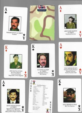 Complete Deck Desert Storm U.  S.  Military Iraq Most Wanted Playing Cards