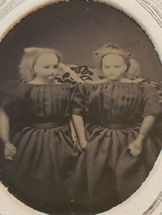 Civil War Era Bisque Doll Gem Tintype Cdv Mount Le Roy 