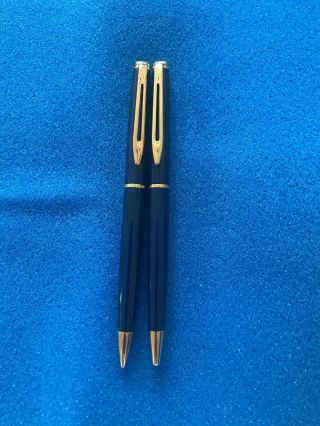 Waterman Pfizer Pen&pencil Set,  France,  Stamped Pfizer Circle Of Excellence.  Old