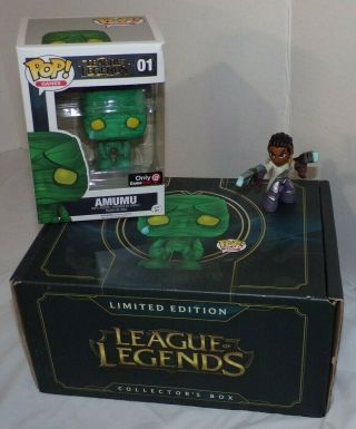 Gamestop Limited Edition League Of Legends Collectors Box,  2 Funko Figures Only