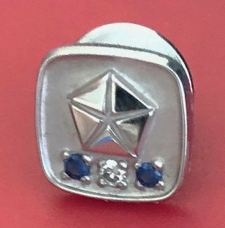 Vintage Chrysler 30 Year Service Award Pin Badge: Diamond & 2 - Sapphires