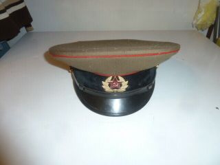 Vintage Ussr Soviet Union Russian Military,  Army Hat W Hammer & Sickle 58