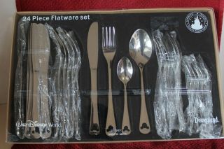 Disney Parks Mickey Mouse Icon 24 - Piece Flatware Silverware 18/8 Stainless Steel