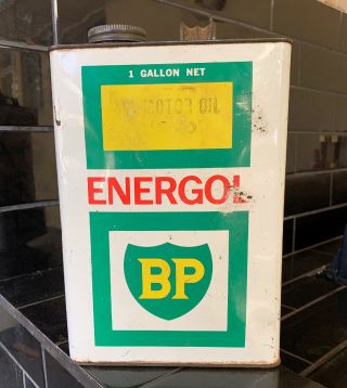Bp Energol 1 Gallon Vintage Oil Tin