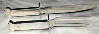 Reed & Barton Swid Powell Robert Venturi 2 Pc Cutlery Knife & Fork Set 13 " & 10 "