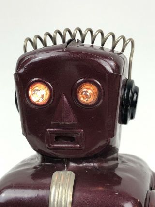 Vintage Brown Zoomer Tin Toy Robot Japan