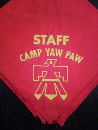 Boy Scout Red Camp Yaw Paw Neckerchief