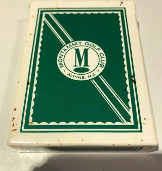 Vintage Montammy Golf Club Bicycle 808 Playing Cards Green