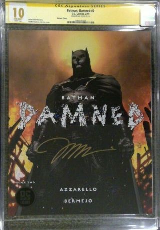 Batman: Damned 2_cgc 10.  0 Gem Ss_signed By Jim Lee