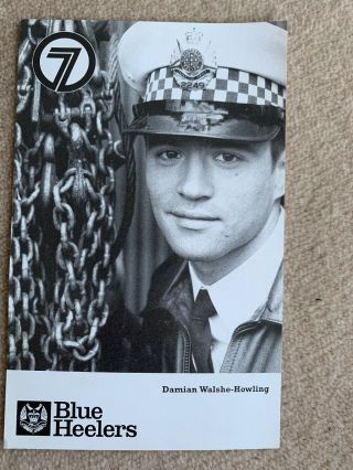 Blue Heelers Vintage Channel 7 Promotional Fan Card Damien Walshe - Howling