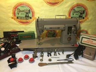 Vintage Singer 301a Long Bed Sewing Machine