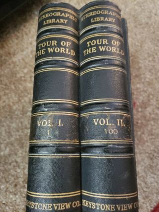 Keystone View Co.  Stereographic Library Tour Of The World Complete Vol 1 & 2