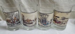 1981 Set Of 4 Currier & Ives Arby 