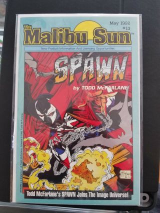 Malibu Sun 13 Vol 1 Near Perfect 1st Printed Appearance Of Spawn
