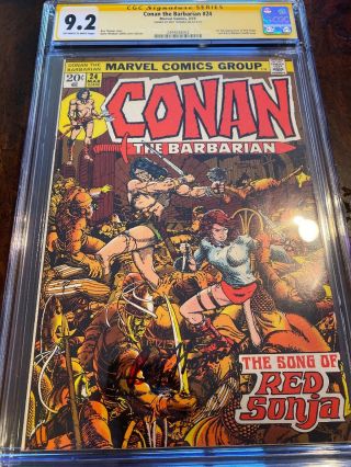 Conan The Barbarian 24 Cgc 9.  2 Ss Roy Thomas 1st Red Sonja