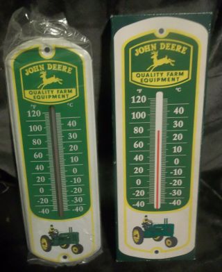 Vintage John Deere Quality Farm Equipment 12 " Thermometer