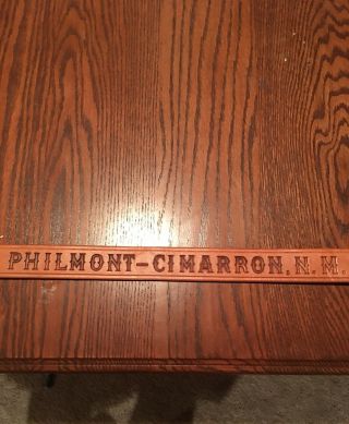 Vintage Boy Scout Leather Belt Buckle Philmont Cimarron Mexico Size 44.