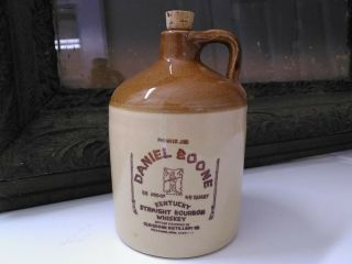 Daniel Boone Kentucky Straight Bourbon Whiskey Pioneer Jug 1974 4/5 Quart Empty