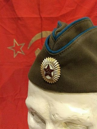Cap military Soviet soldier and officer.  SSSR Uniform.  Pilotka. 2