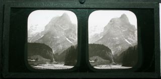 1850 ' s Glass Stereoview C.  M.  Ferrier 647 Vue du Walhorn de Roselaui 2