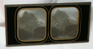 1850 ' s Glass Stereoview C.  M.  Ferrier 647 Vue du Walhorn de Roselaui 3